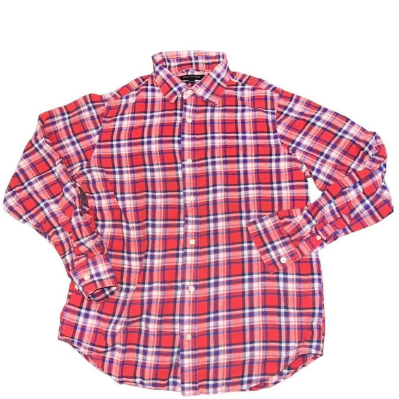 Men's Banana Republic Size Medium Plaid Button Down - Picture 1 of 4
